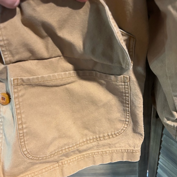 Vintage LL Bean Plaid Lined Corduroy Collar Chore Coat - Picture 4 of 13